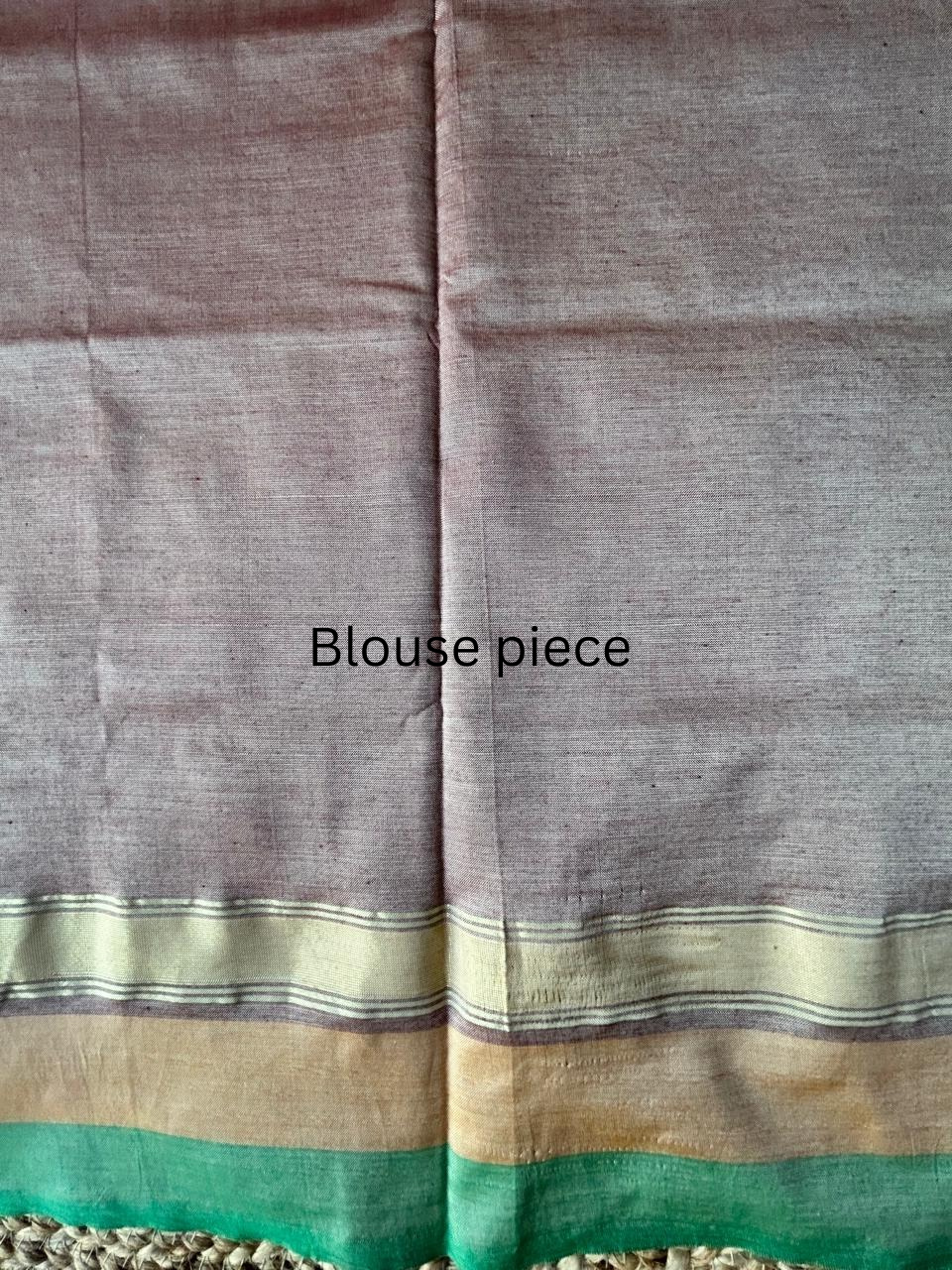 Cotton kalamkari print mehendi green saree