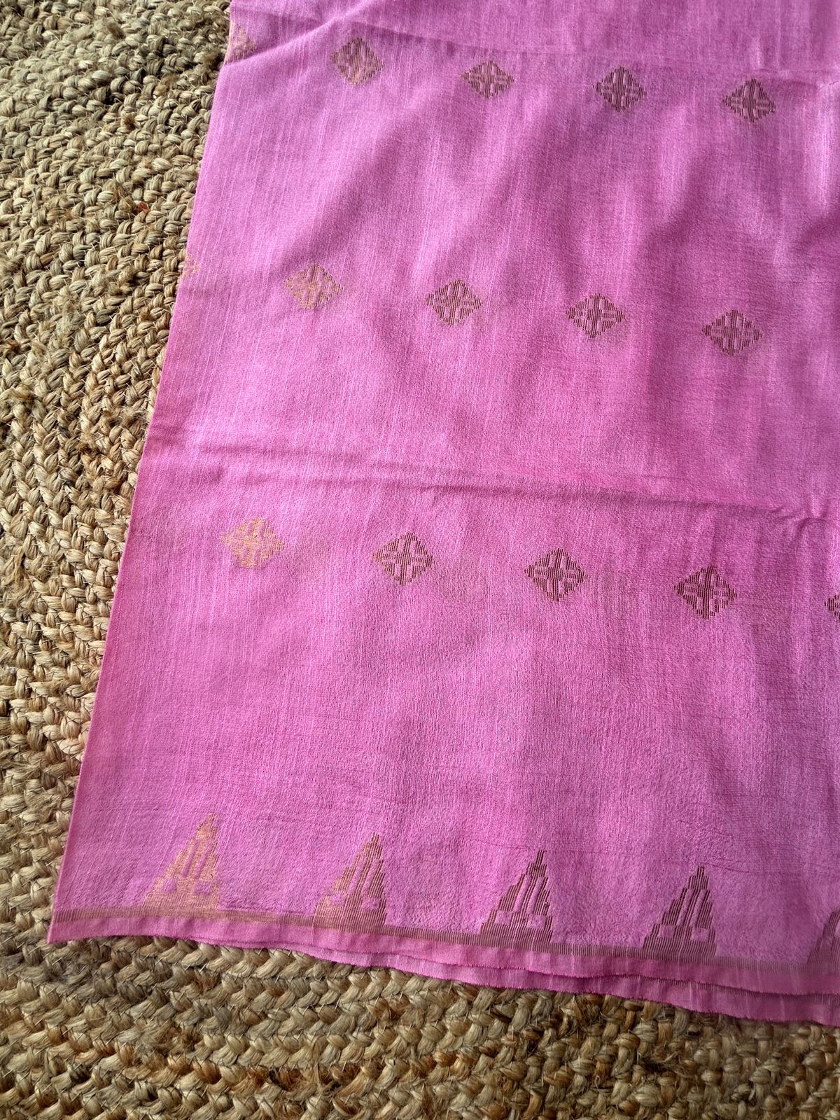 Tussar Mix Pink Saree