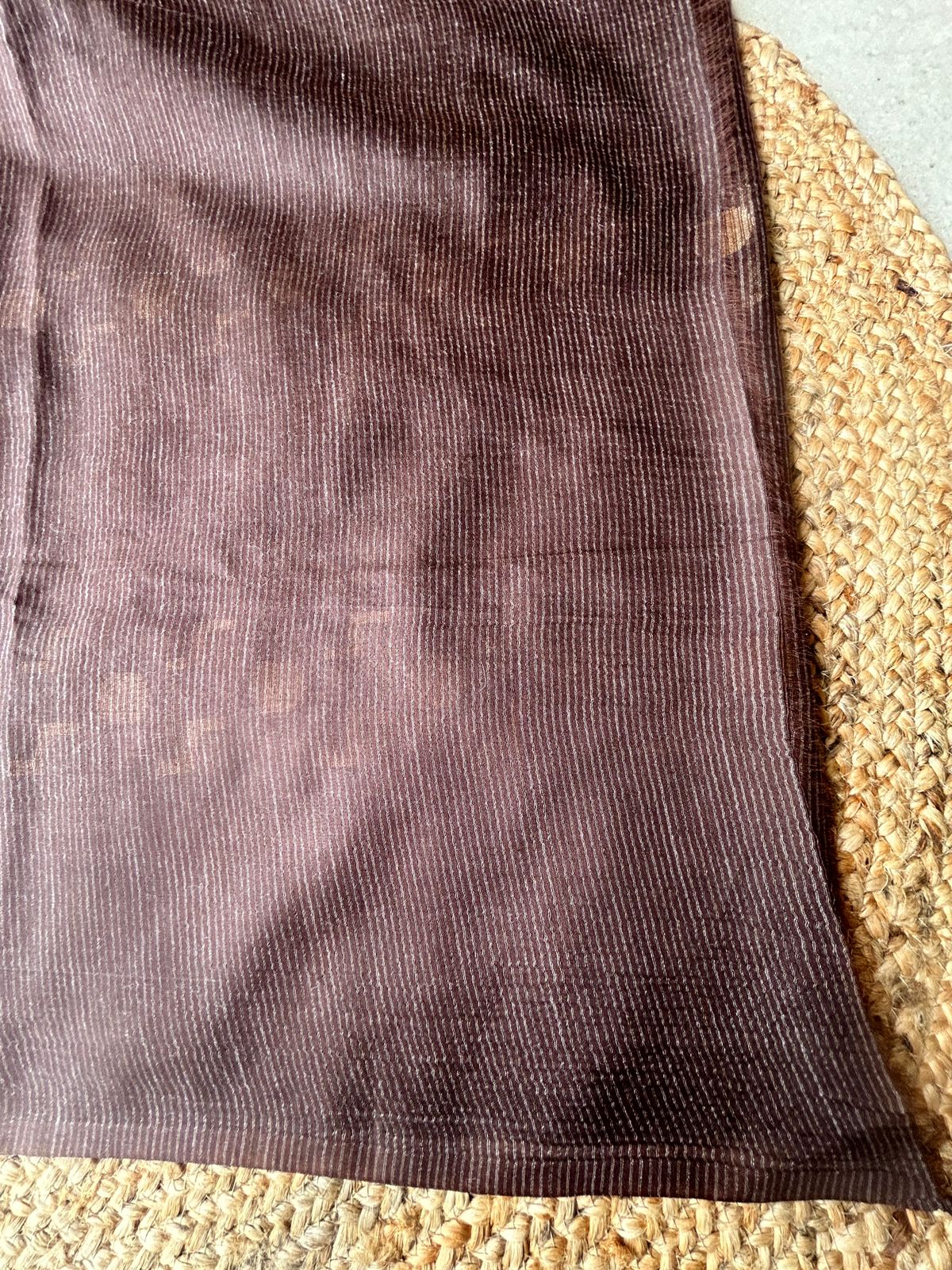 Tussar Mix Walnut Brown Saree