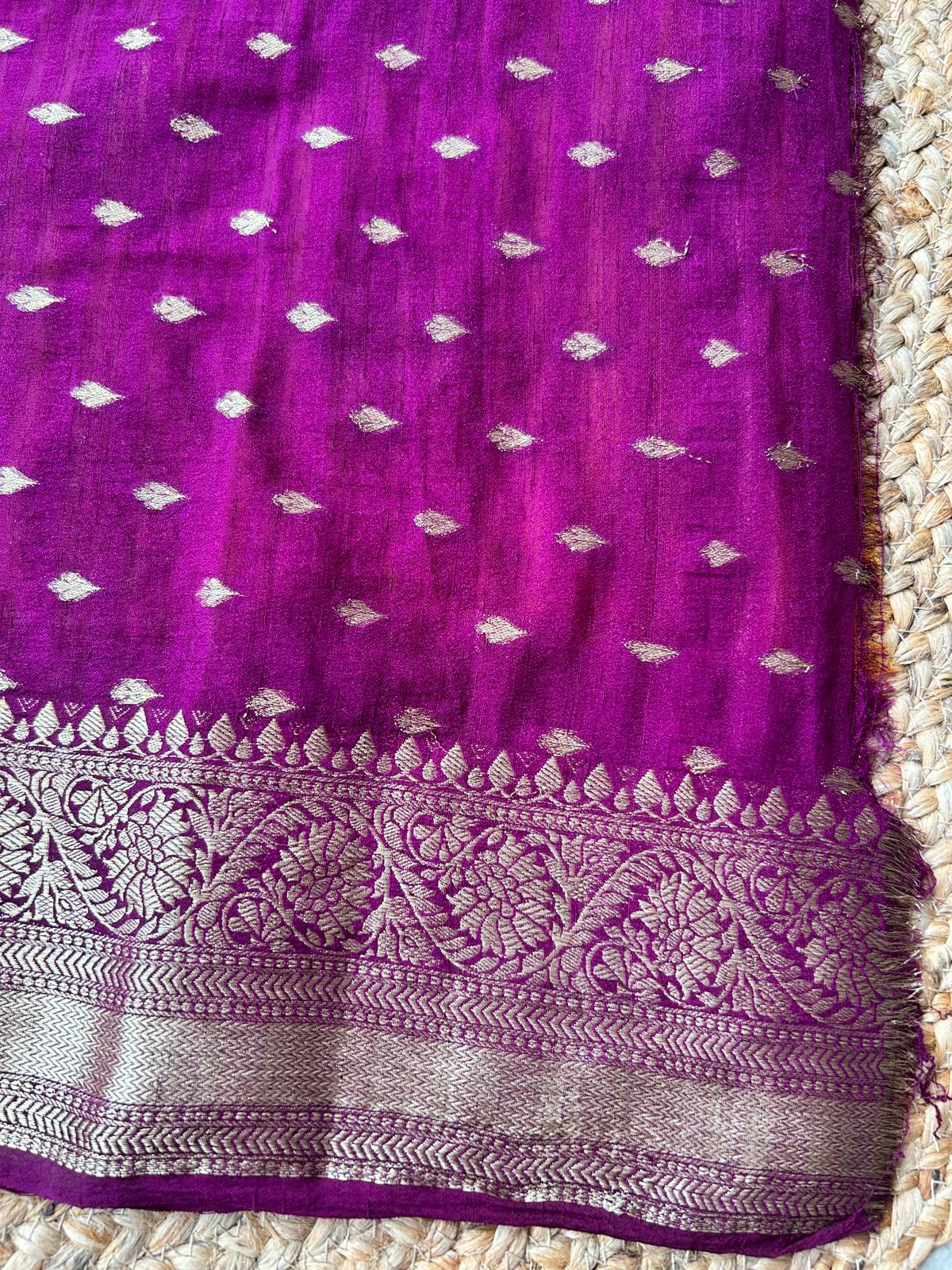 Pure Kaddi Georgette Butta Pattern Mustard Yellow Saree