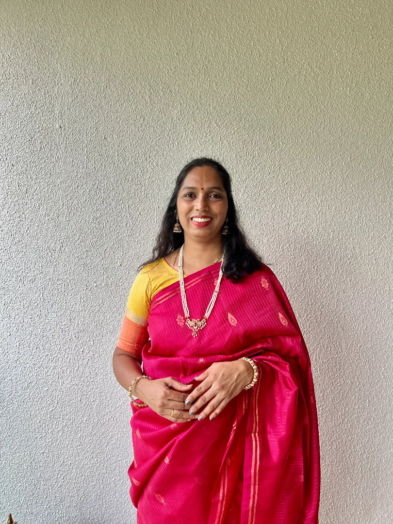 Kanjivaram silk red sari