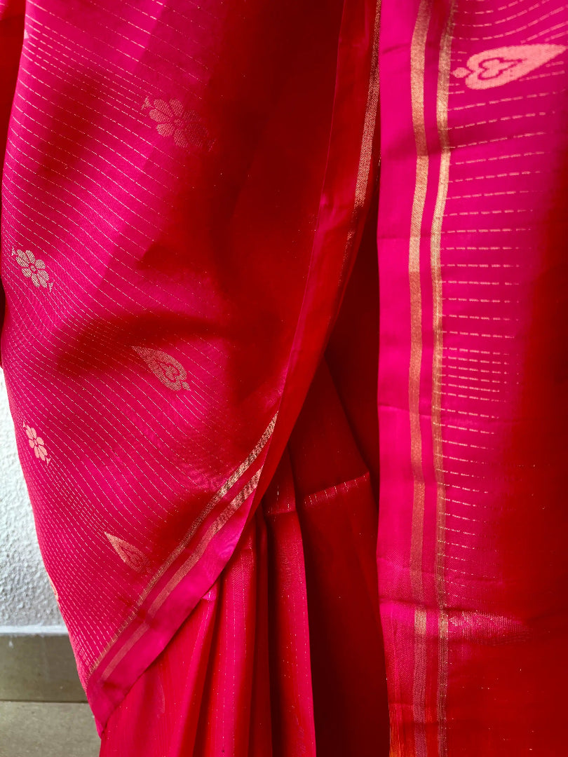 Kanjivaram silk red sari