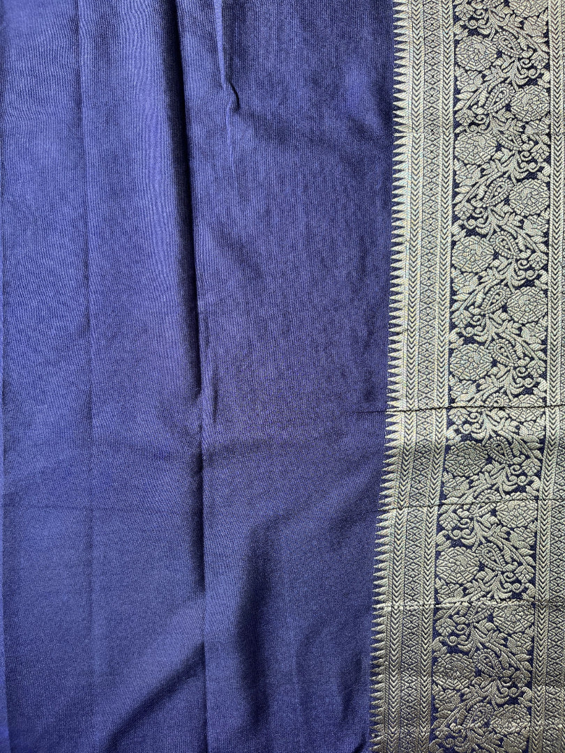 Vistara silk brocade blue saree