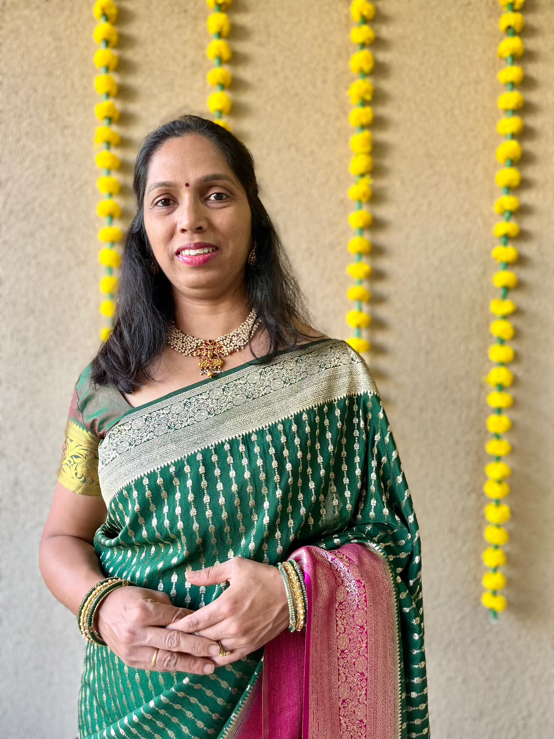 Vistara silk mehendi green brocade saree