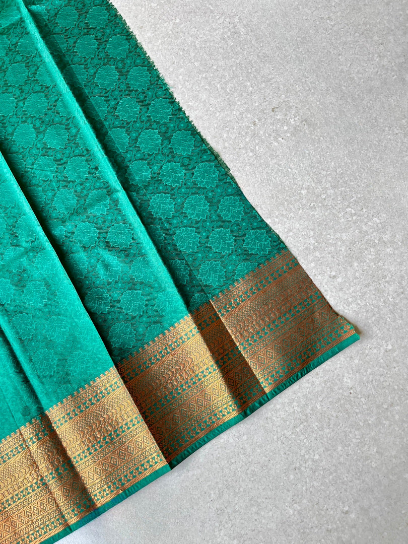 Semi silk off white saree