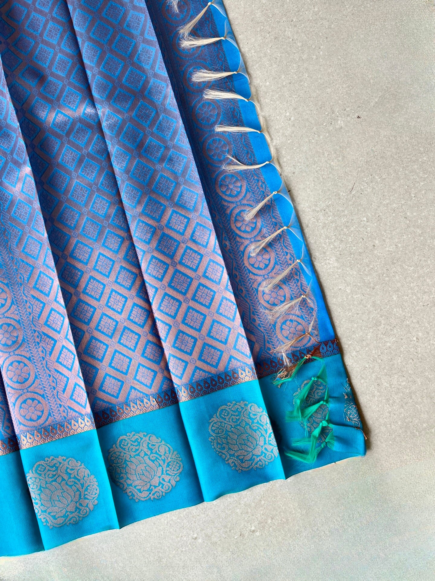 Art silk tissue pink saree