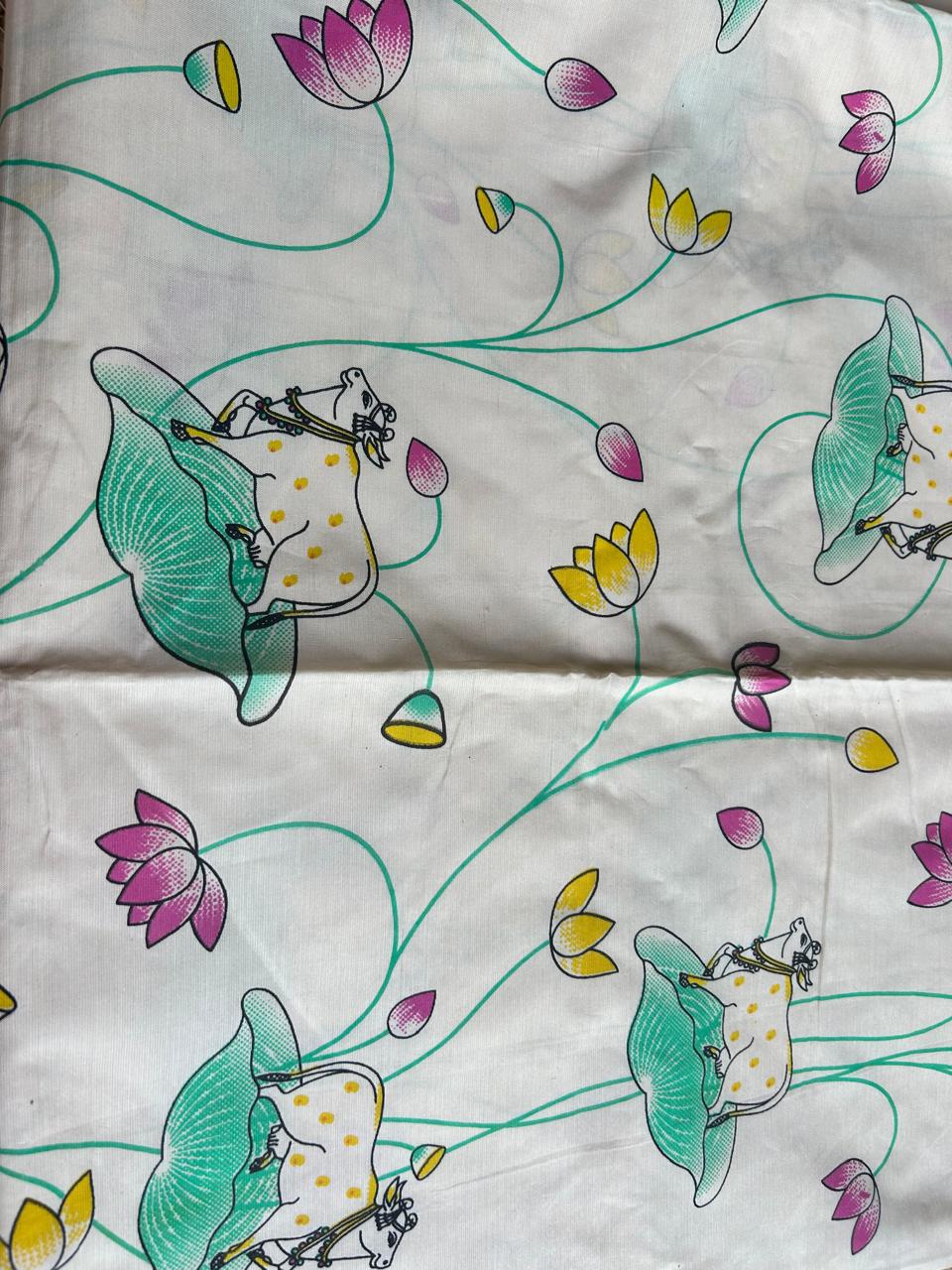 Cotton kalamkari print offwhite saree