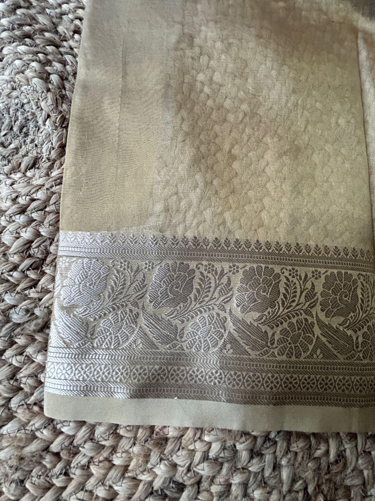Tissue Silk in Golden Shade Saree