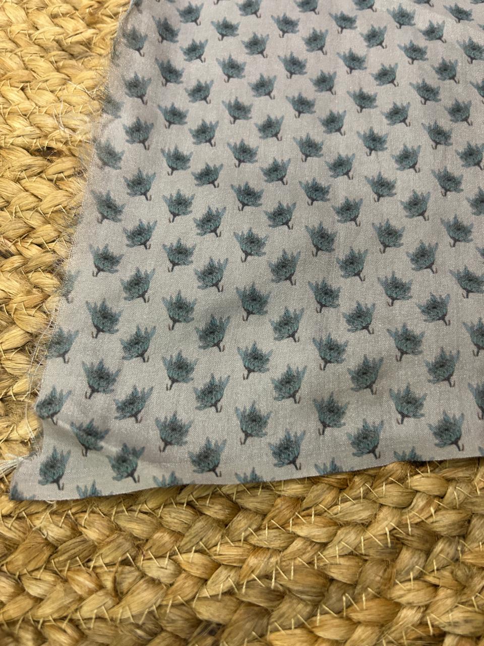 Soft Silk Floral Grey Saree with Embroidery