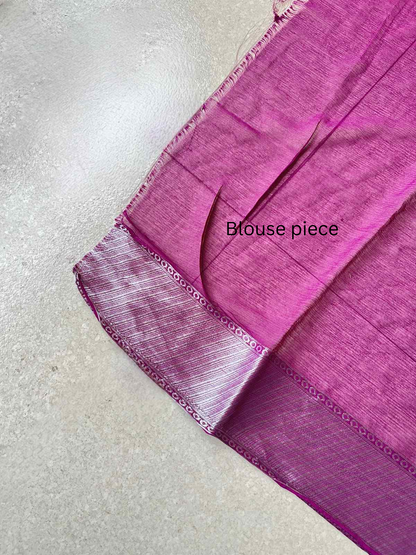 Georgette brocade pink saree