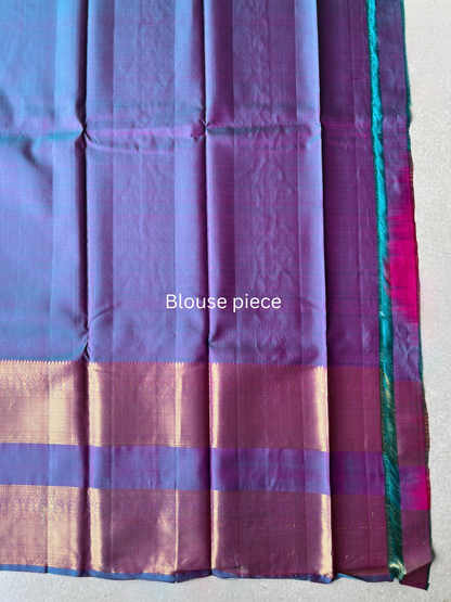 Pure handloom kanjivaram silk magenta saree