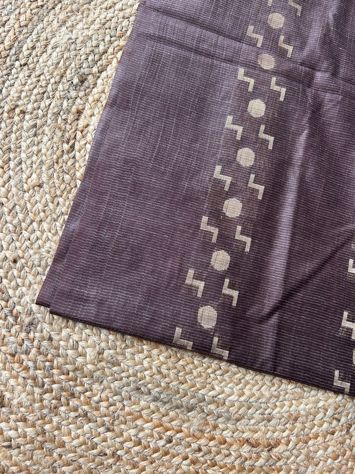 Tussar Mix Walnut Brown Saree