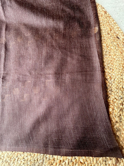 Tussar Mix Walnut Brown Saree