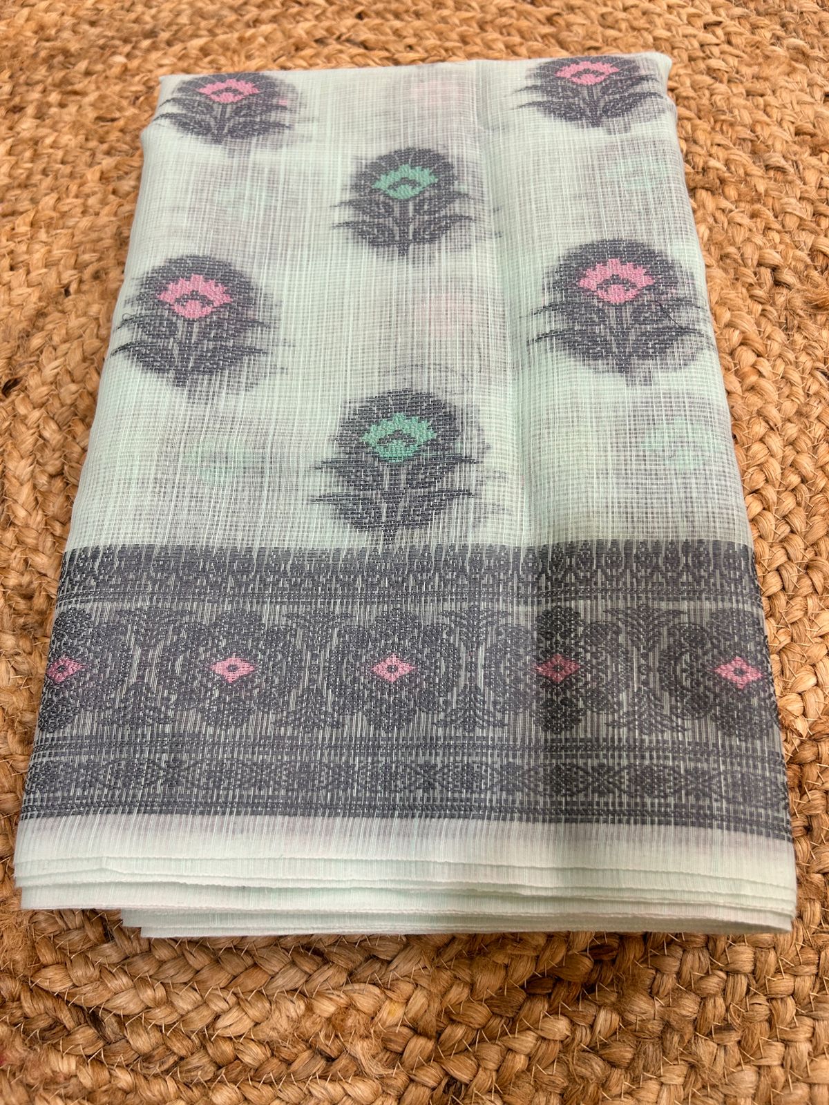 Kota Doriya Green Saree