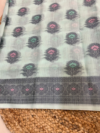 Kota Doriya Green Saree