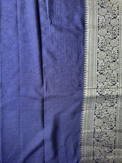 Vistara silk brocade blue saree