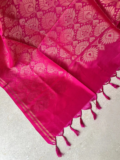 Kanjivaram silk lemon green sari