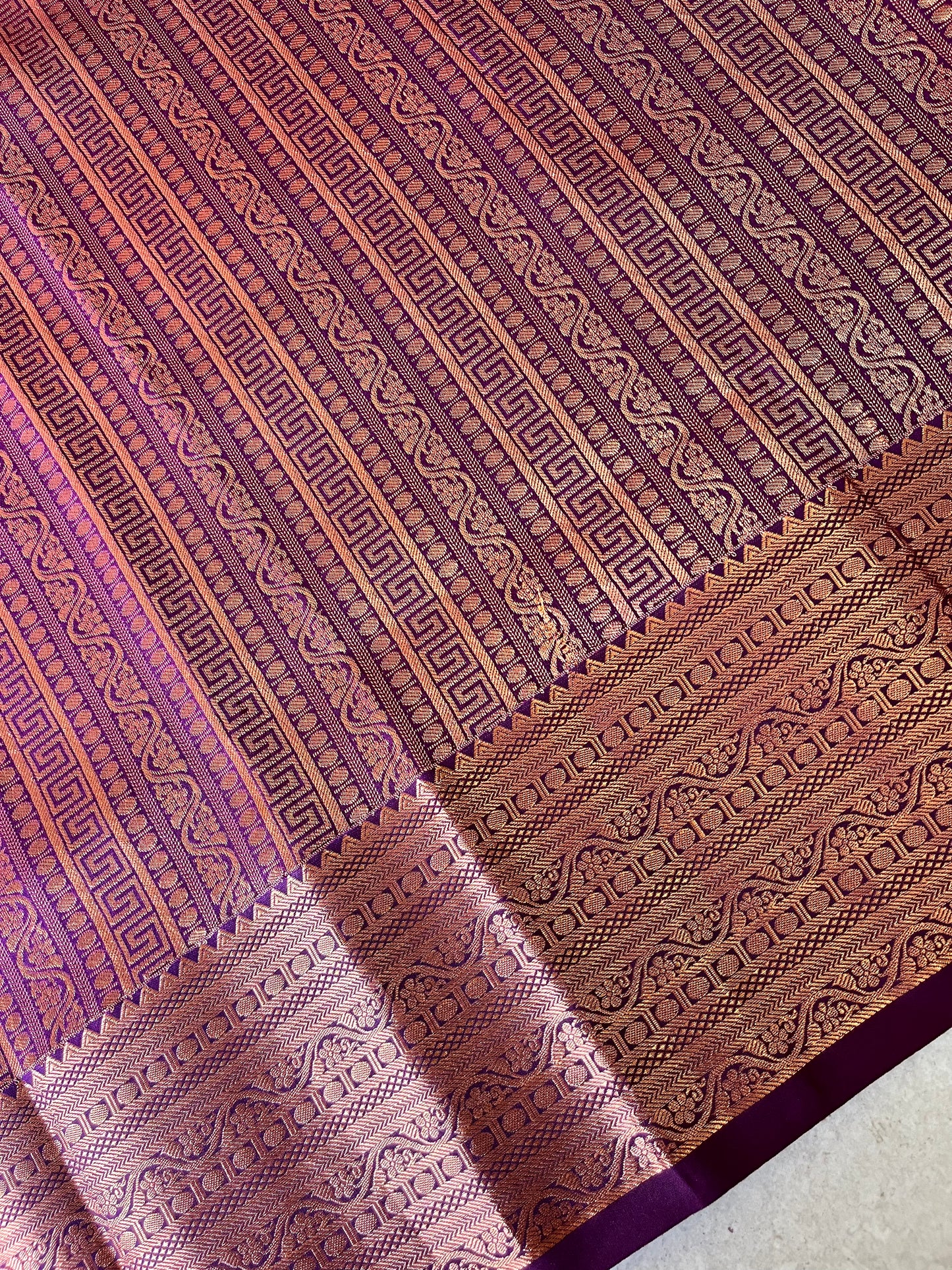 Semi silk brocade blue saree