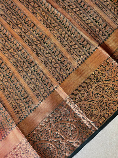 Semi silk brocade magenta saree