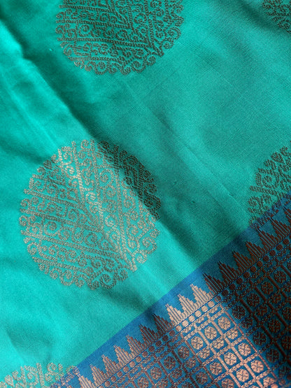 Brocade blue saree