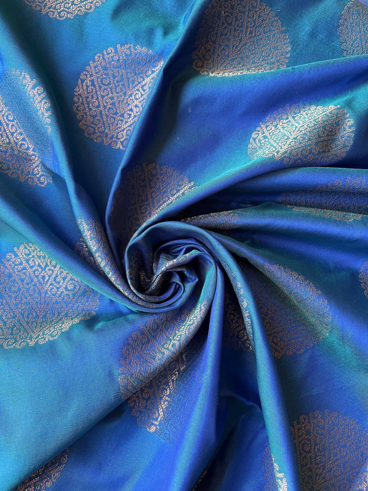 Brocade blue saree