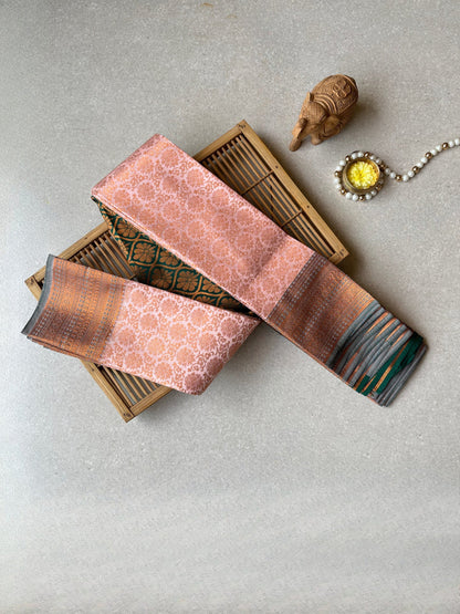 Semi silk off white saree