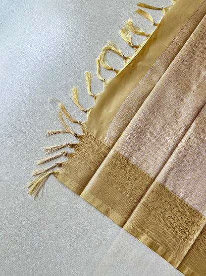 Semi silk magenta saree