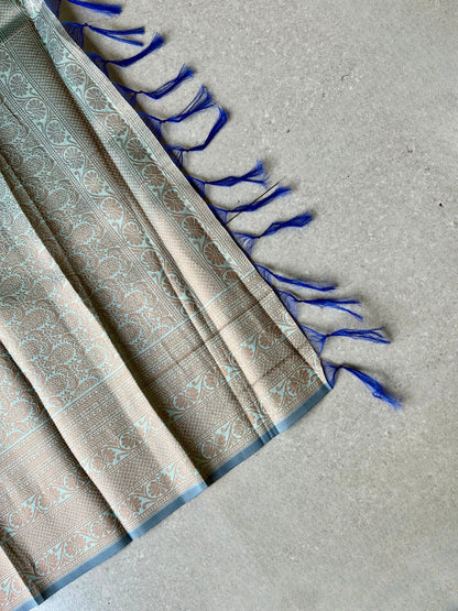 Semi Silk Magenta purple saree