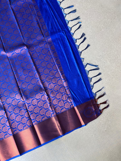 Semi silk lemon green saree