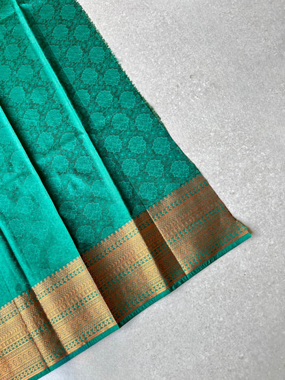 Semi silk off white saree