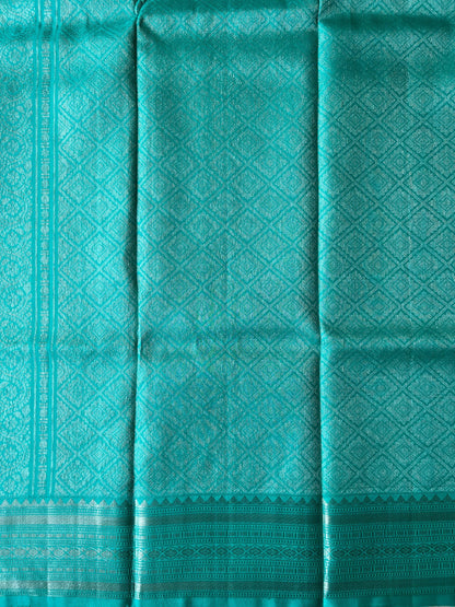 Pure handloom kanjivaram silk aqua green saree
