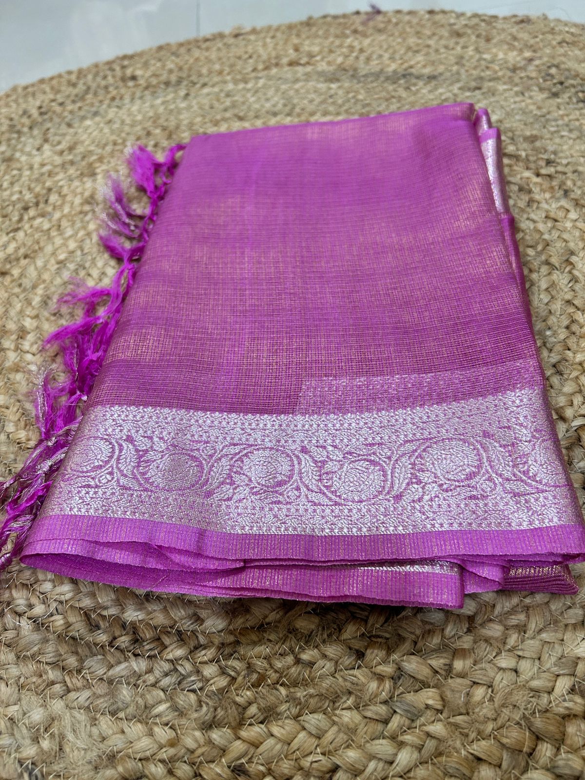 Tissue Silk Lavender Saree