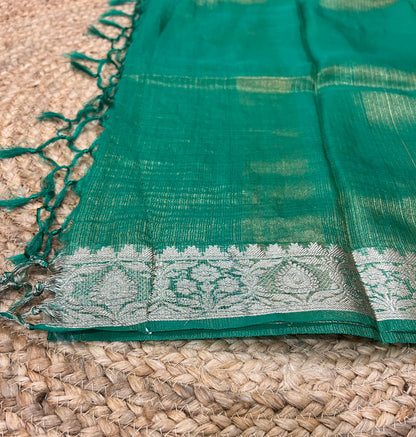 Tissue Silk Green Saree