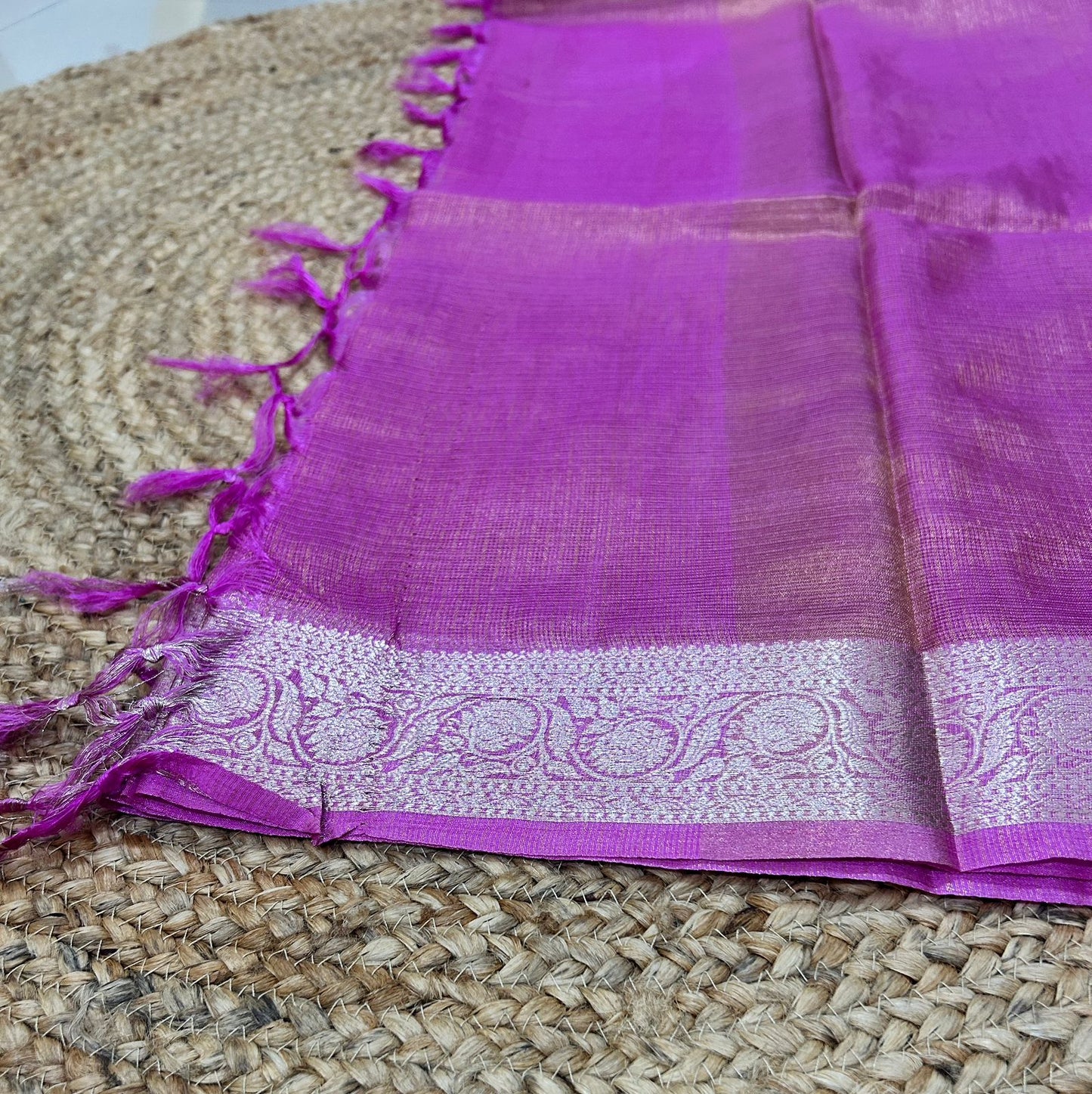 Tissue Silk Lavender Saree