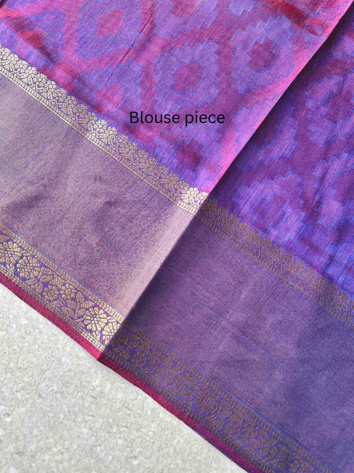 Tussar sillk kalamkari print blue saree